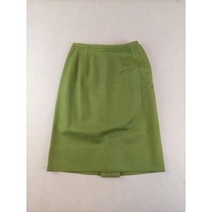 Darlene Vintage 1970s Womens Wool Pencil Skirt Size 11/12 Camo Green Hockanum